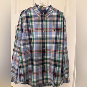 Ralph Lauren men’s Multicolor Plaid Button-Down Shirt, size XL